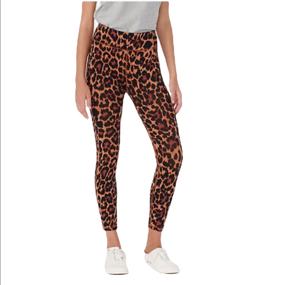 New J. CREW Weekend High-Rise Leopard Legging 7/8 Brown Orange Black AS045 Sz S - Picture 2 of 13
